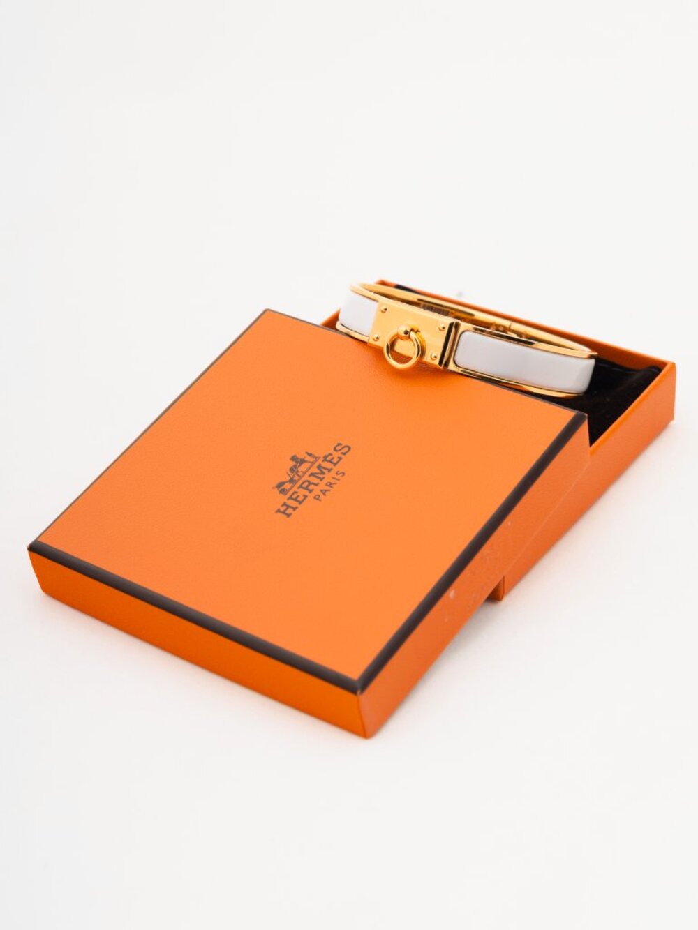 Hermes Clic Anneau Blanc Yellow-Gold-Plated Bracelet